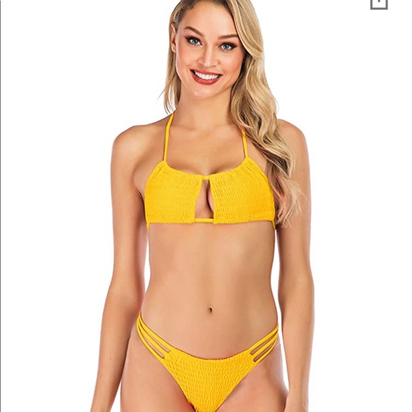 Bikini 2 piece yellow size large NWOT - Picture 4 of 8